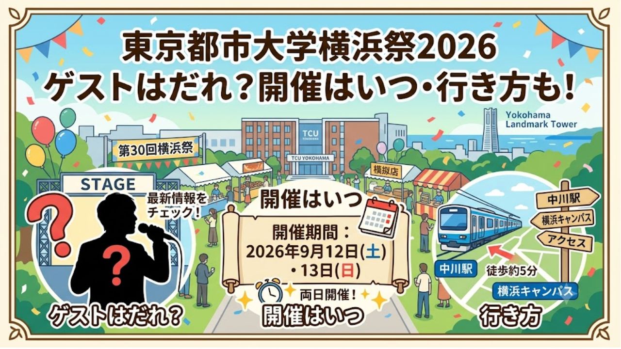 東京都市大学横浜祭2026・ゲストはだれ？開催はいつ・行き方も！