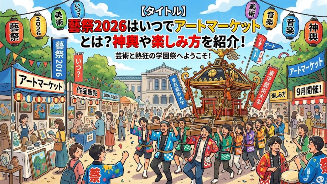 藝祭2026はいつでアートマーケットとは？神輿や楽しみ方を紹介！